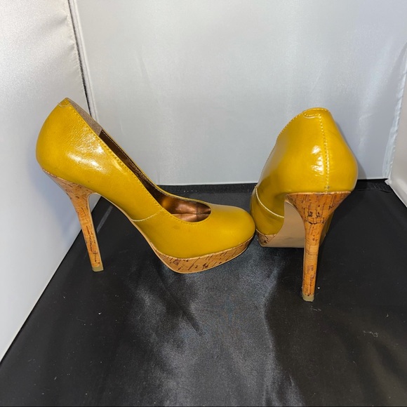 Restricted | Yellow Platform Round Toe Pumps - Picture 4 of 6